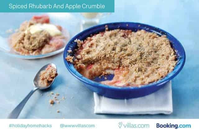 Spiced Rhubarb and Apple Crumble