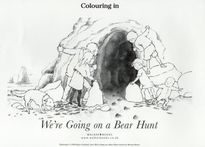 #BearHunt Colouring In Cave