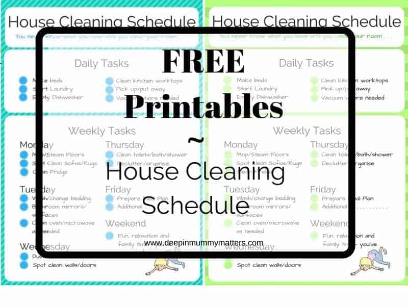 Keep On Top Of The Household Cs, House Cleaning Plan