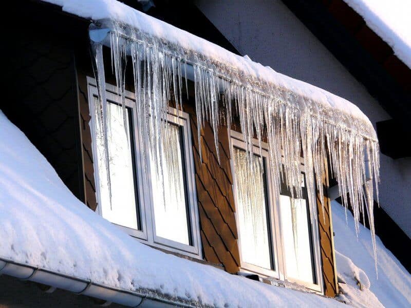 Window Frost Roof White Winter Cold Ice Icicle