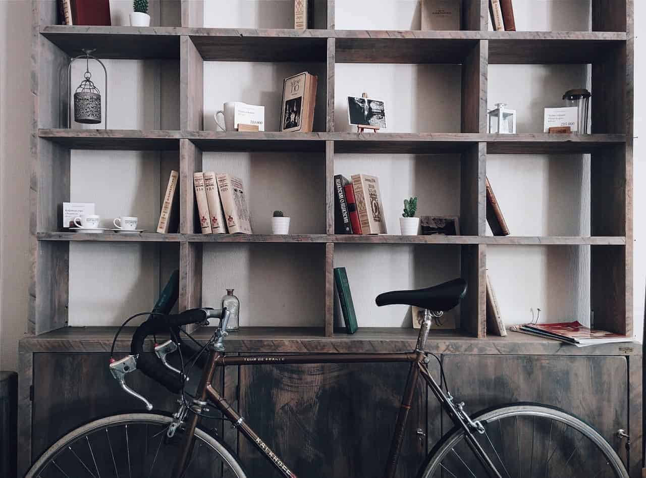 Bicycle Storage House Shelf Books Shelves Home