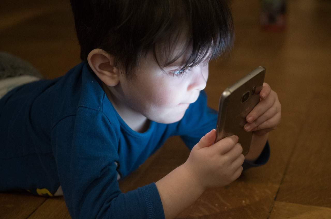 Child on mobile phone