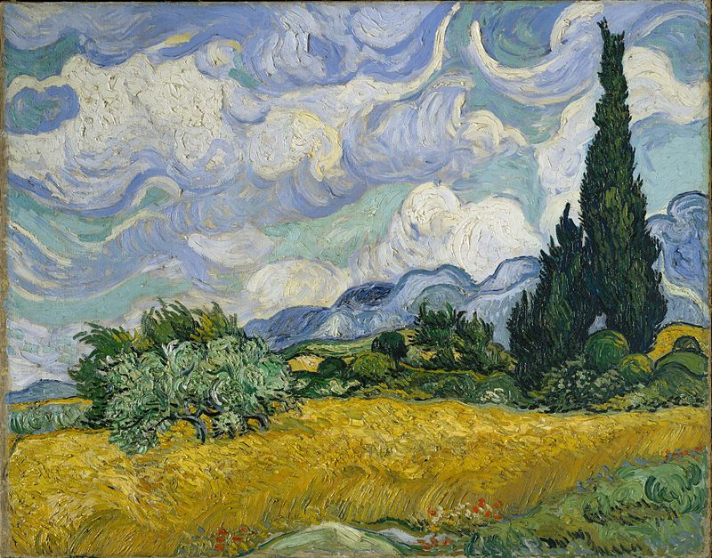 Wheatfield with Cypresses