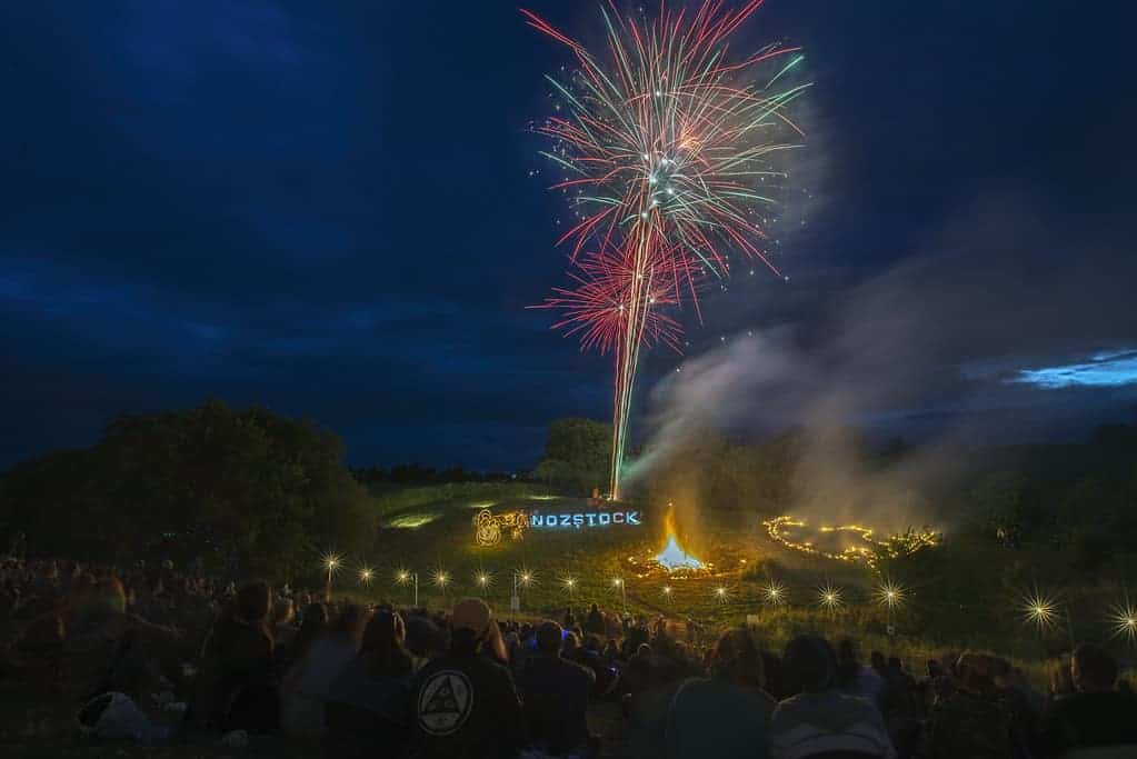 Fireworks at Nozstock Festival