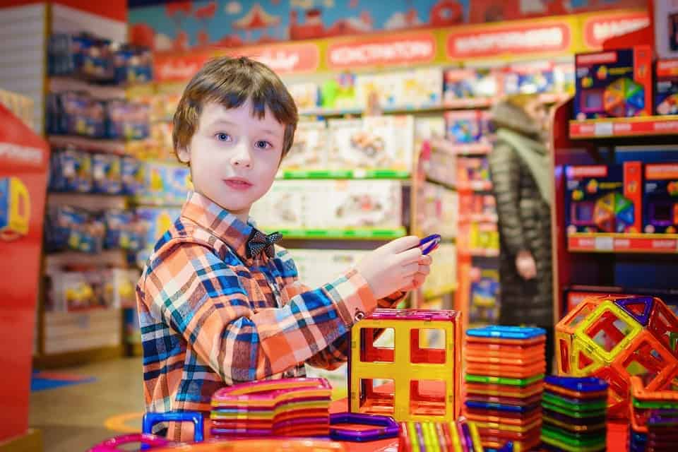 Child in shop