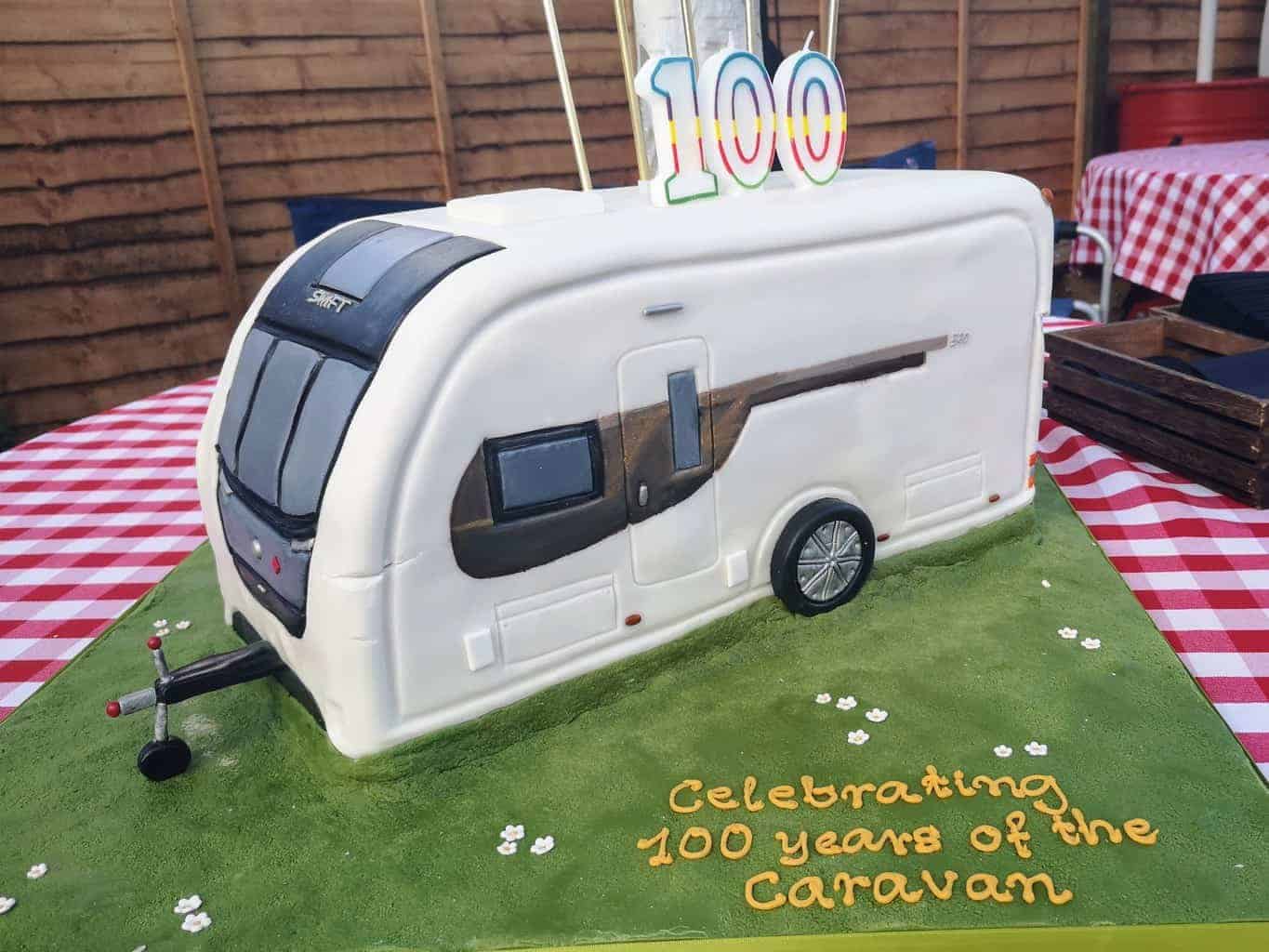 100 Years Caravan Birthday Cake
