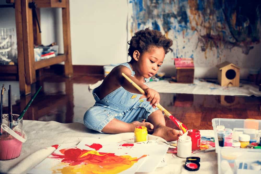 Child painting