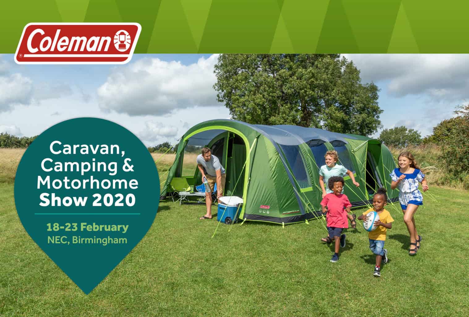 Coleman Tents 2020 Collection at the Camping Caravan and Motorhome Show