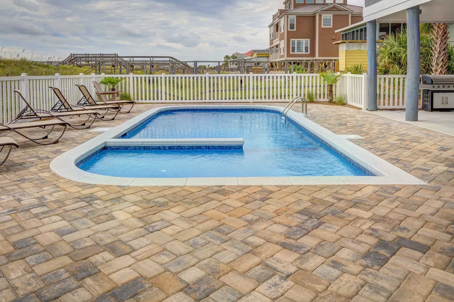 Swimming pool patio