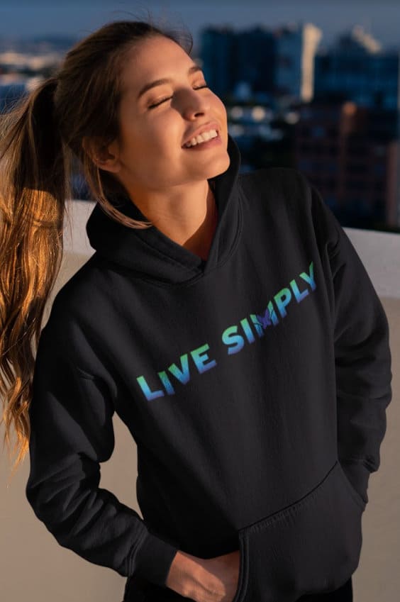 "Live Simply" Colorful Unisex Hoodie