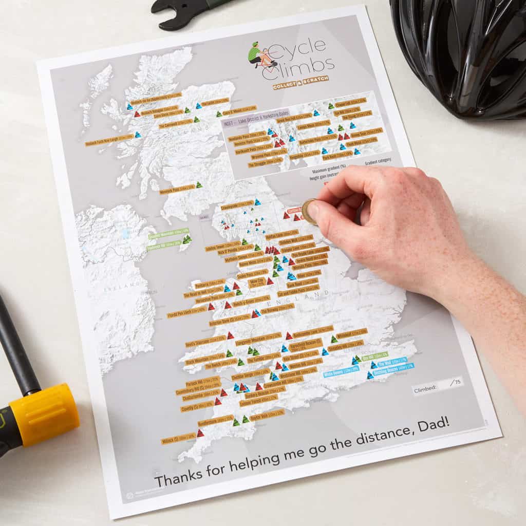 Cycle Climbs scratch map