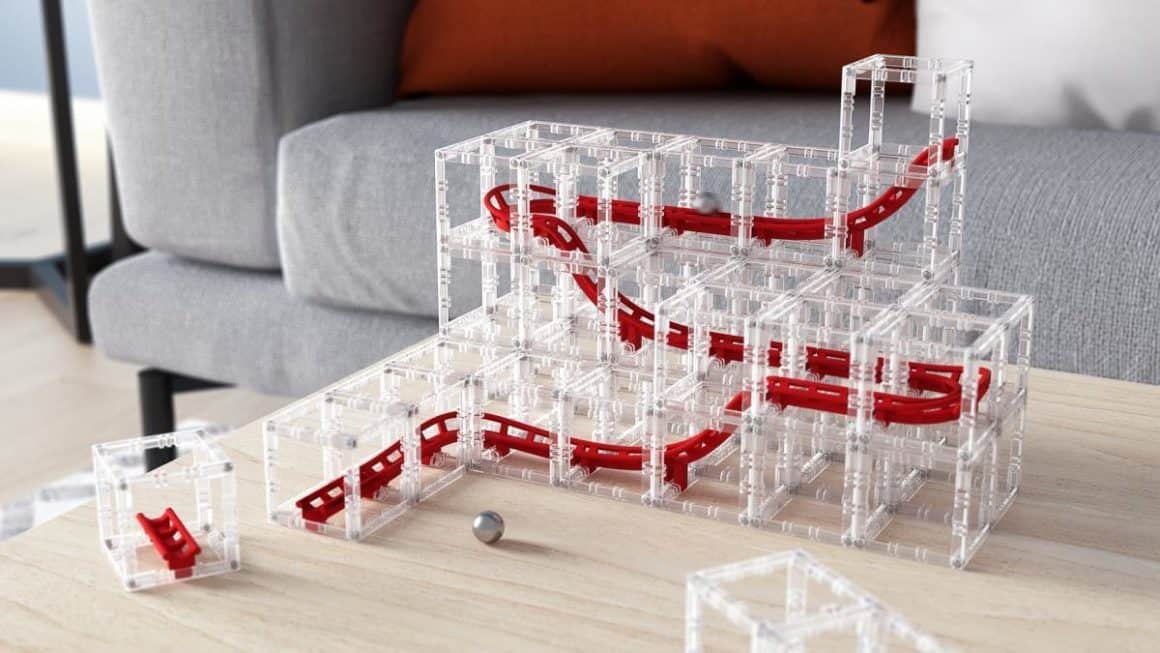 DesignNest MagnetCubes Rollercoaster Marble Run