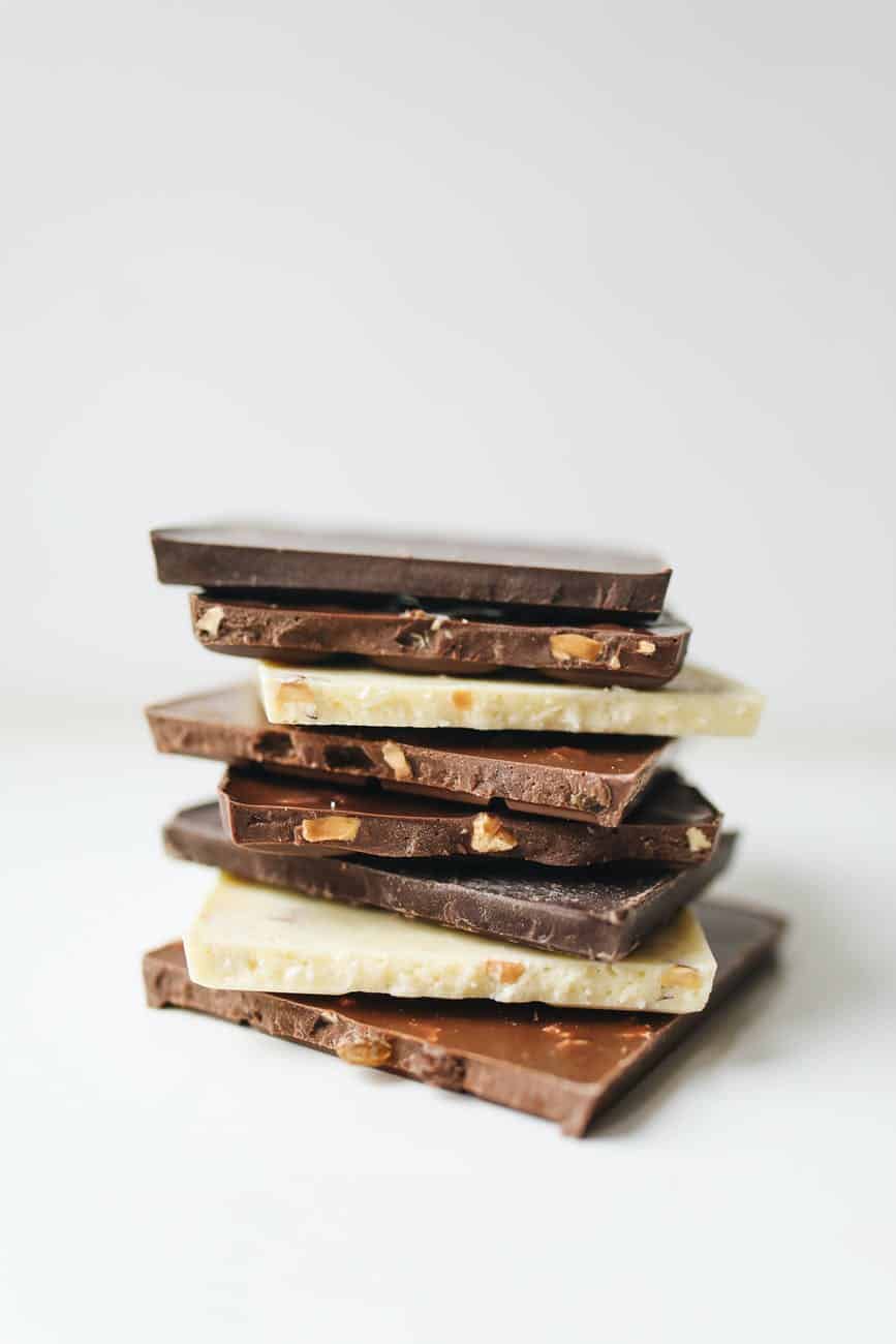 photo of stacked chocolates