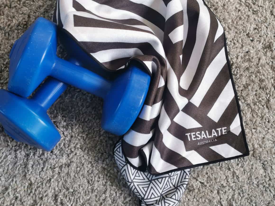 Tesalate Antibacterial Workout Towel Review #ad