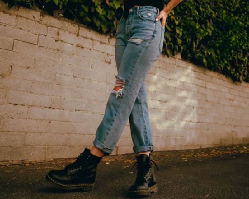 Boyfriend jeans and doc hot sale martens