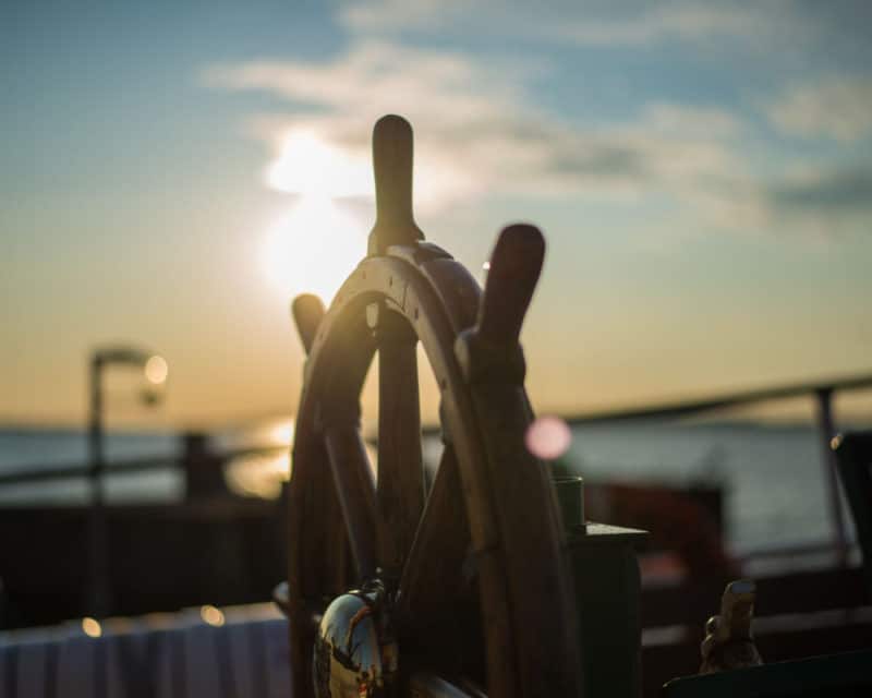 Boat at sunset