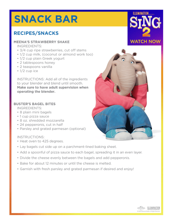 Sing 2 Activity Sheet Pack