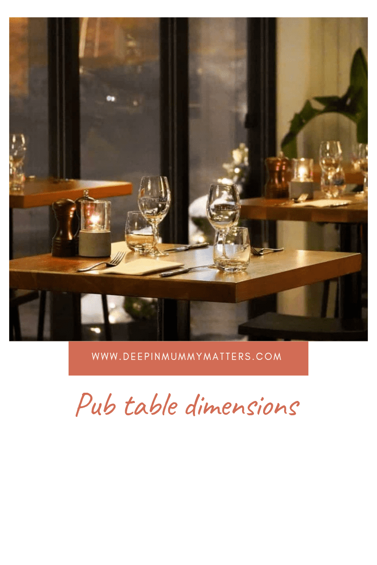 Pub table dimensions 1