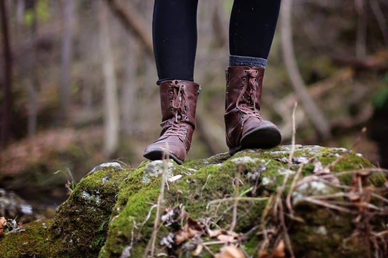 Leather boots