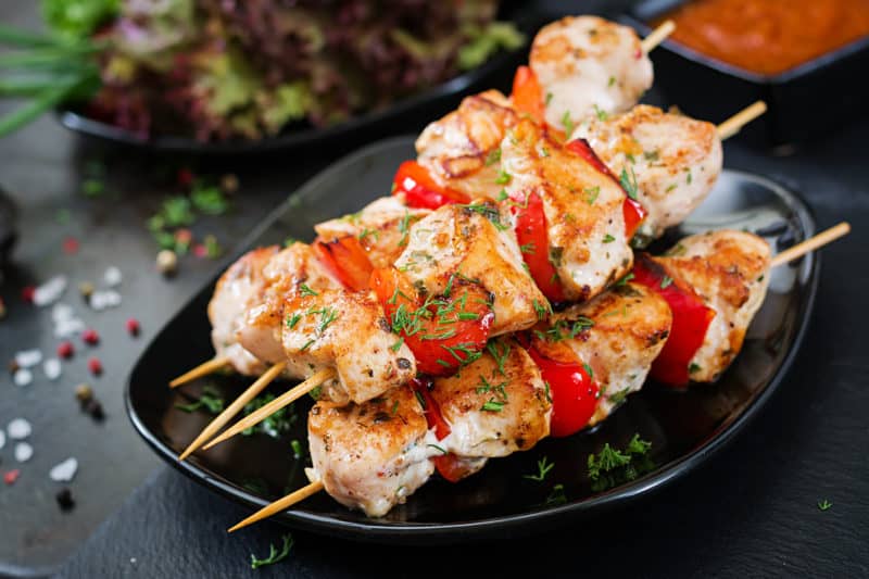 Chicken skewers