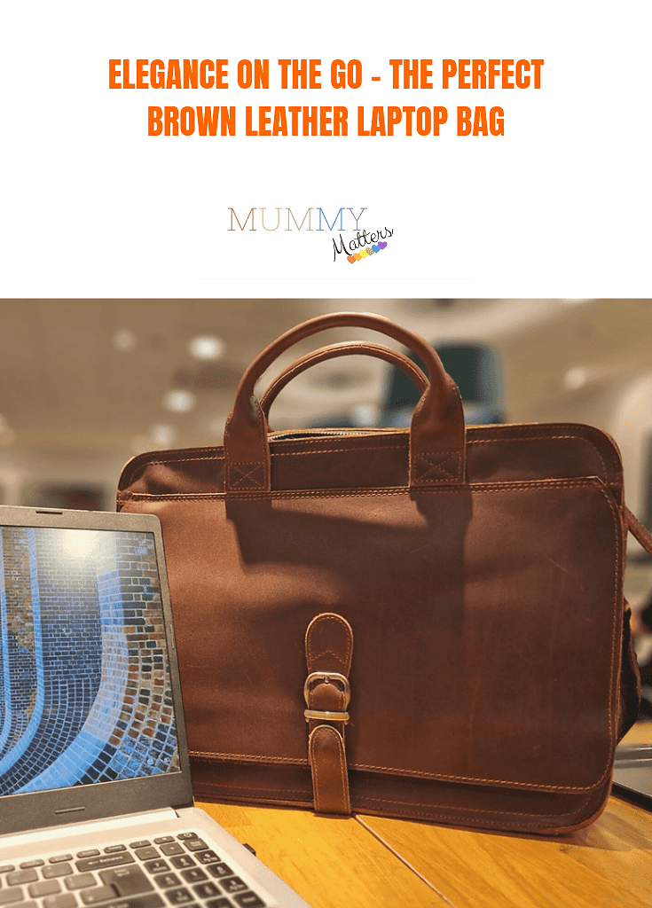 Elegance on the Go - The Perfect Brown Leather Laptop Bag 1