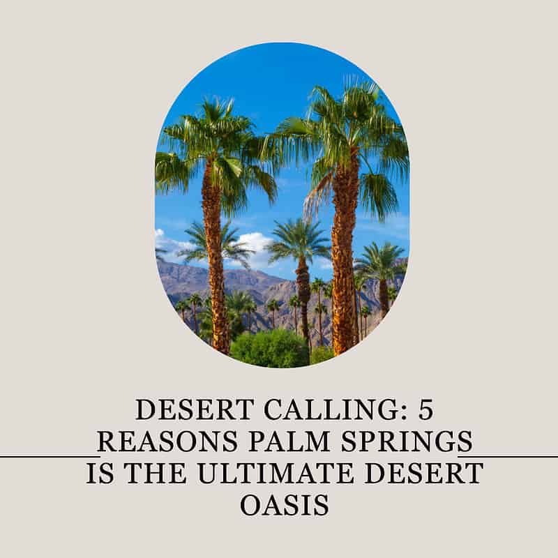 Desert Calling: 5 Reasons Palm Springs Is The Ultimate Desert Oasis  1