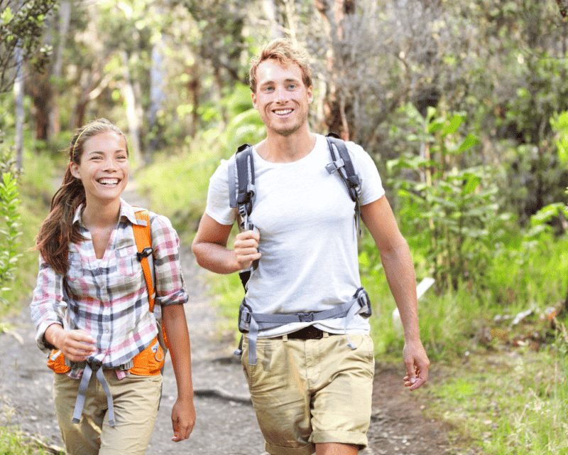 Couple hiking