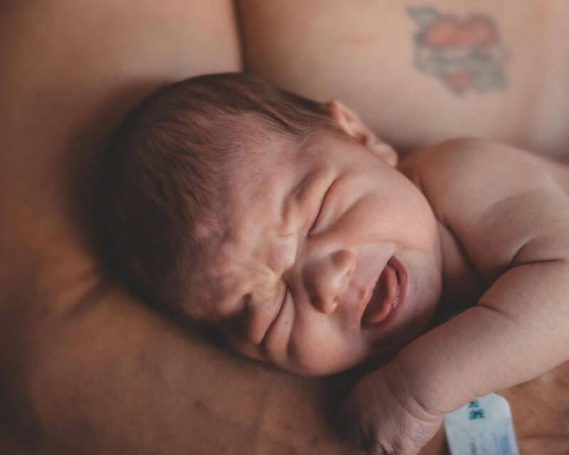 skin-to-skin newborn cuddle