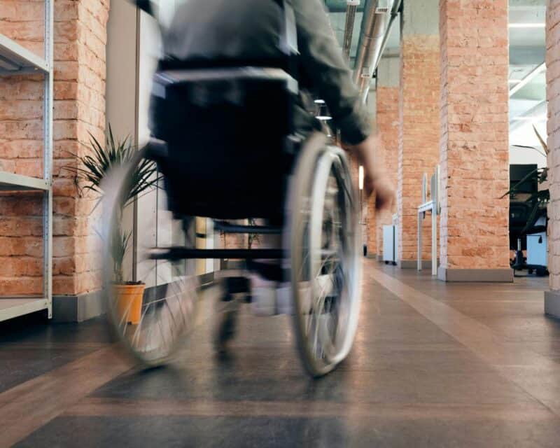 a person in a wheelchair