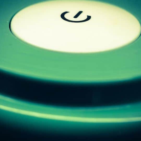 a close up of a power button