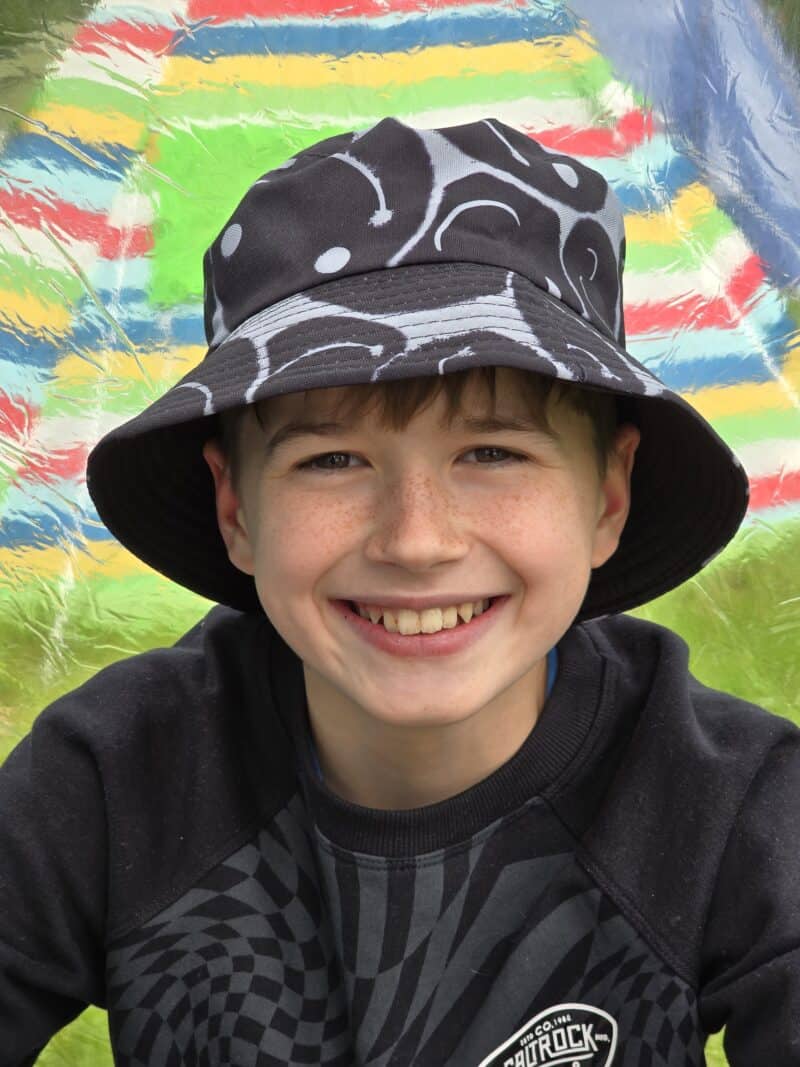 a boy wearing a hat