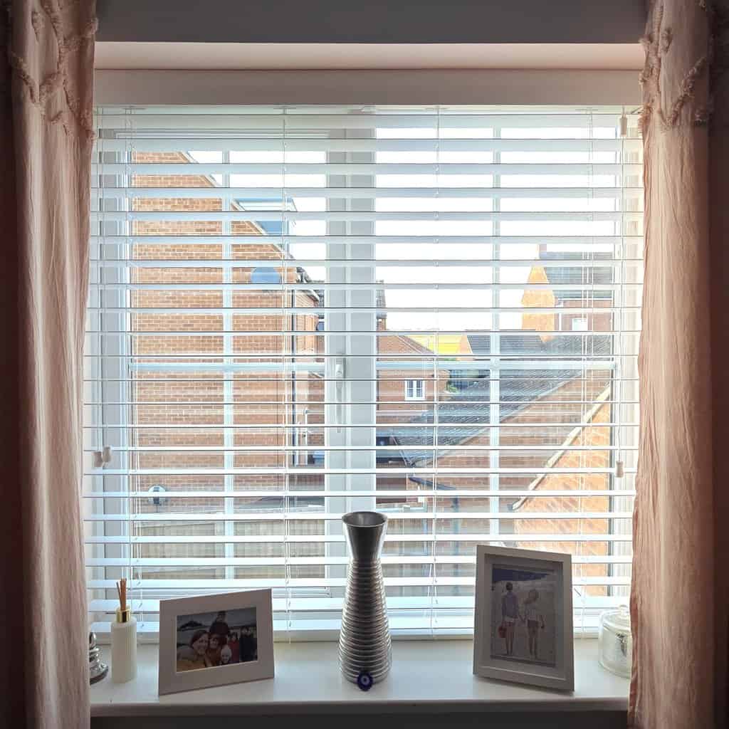 Faux wood blinds